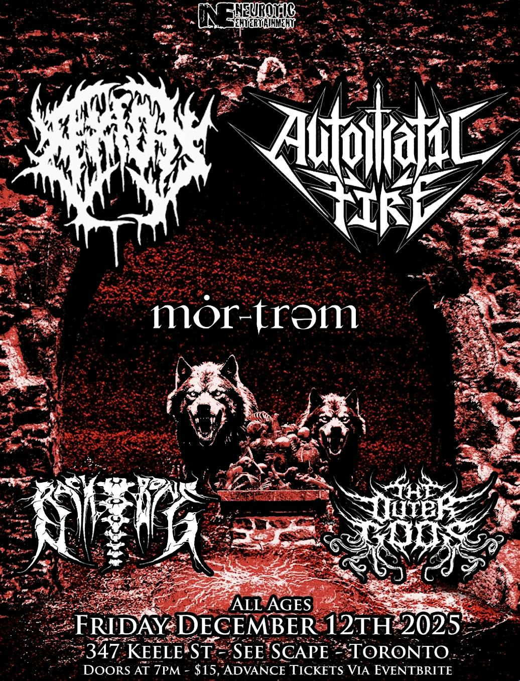 Axion, Automatic Fire, Mortrem, The Outer Gods & Backbone