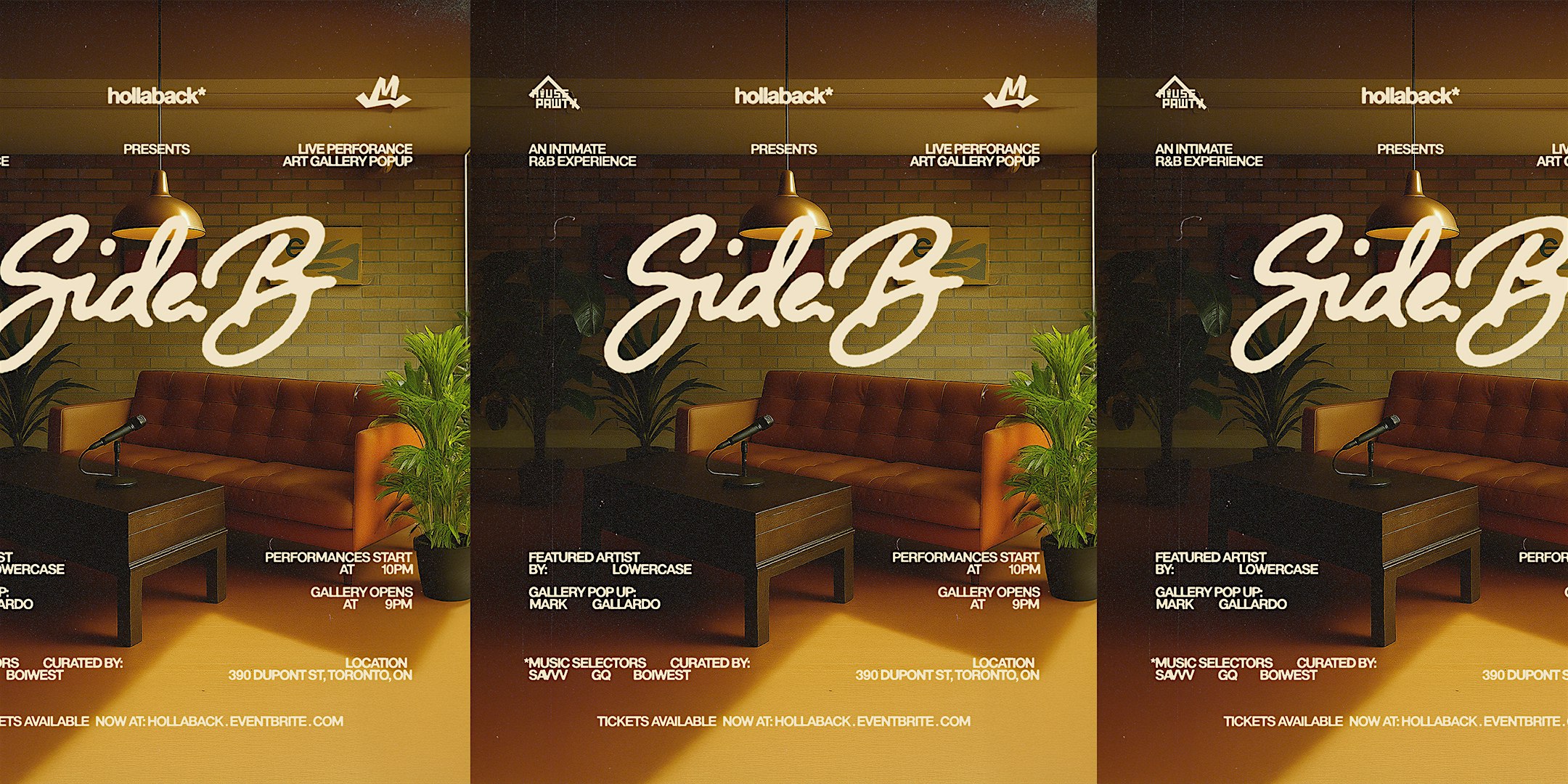 Hollaback Side-B • Intimate R&B Night Toronto • Sat Dec 6 • 390 Dupont St