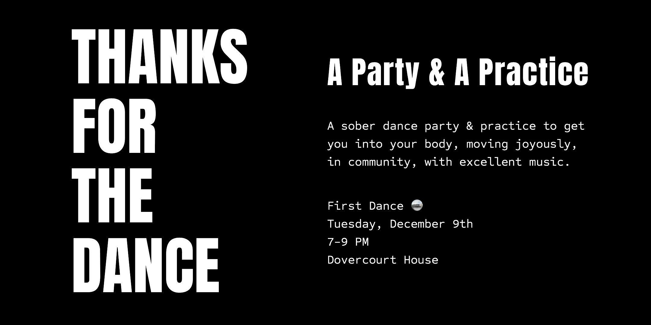 THANKS FOR THE DANCE