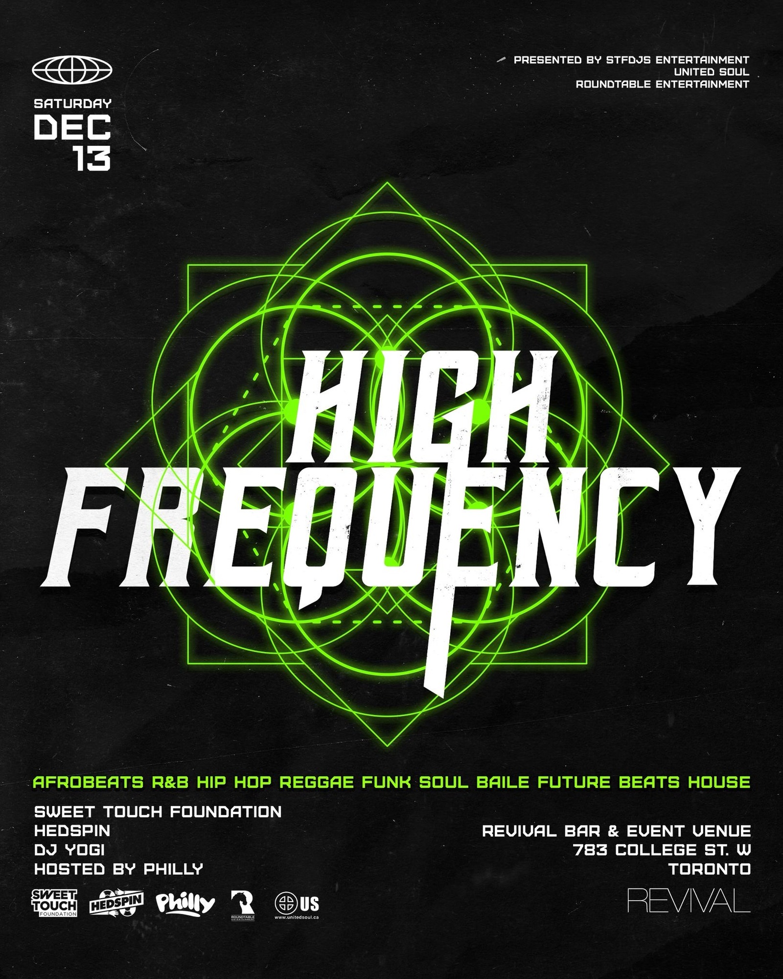 High Frequency with Hedspin, Sweet Touch Foundation & DJ Yogi