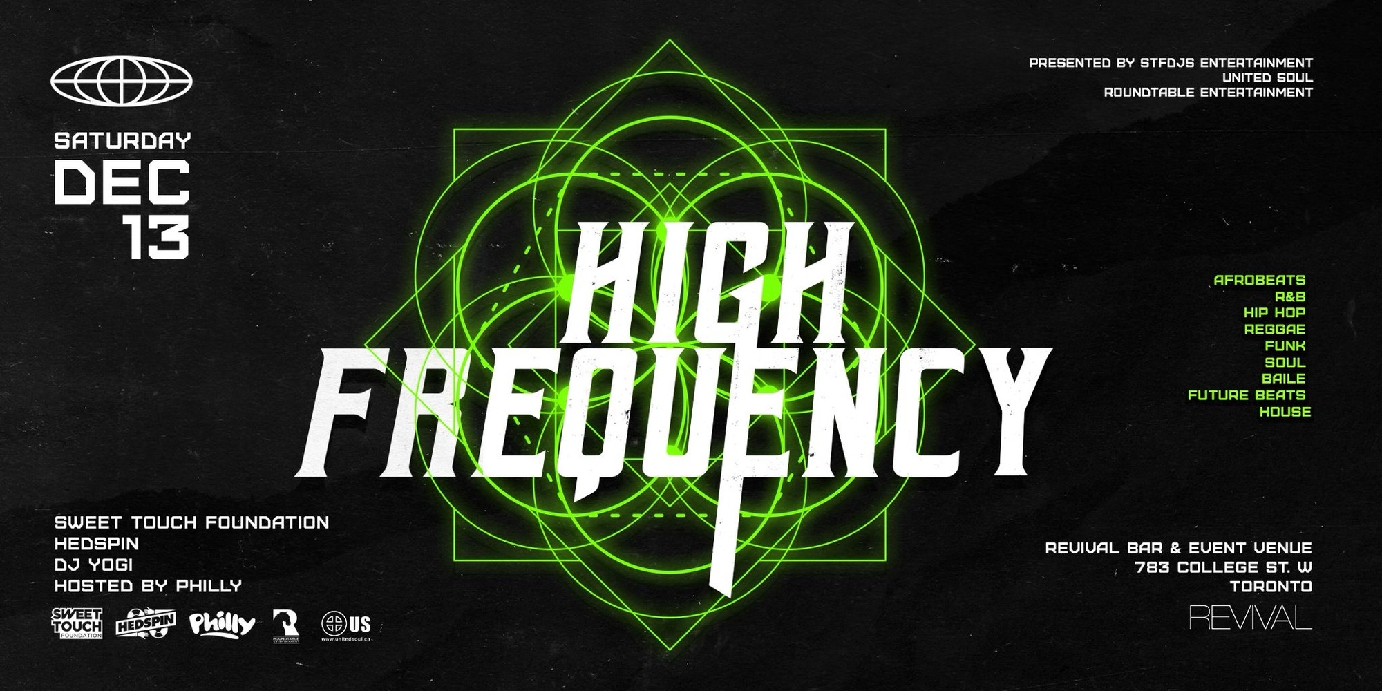 High Frequency with Hedspin, Sweet Touch Foundation & DJ Yogi