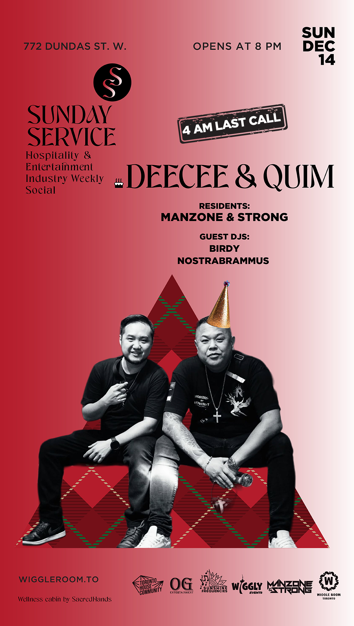 Sunday SerVice: DeeCee [bday] & Quim - 4AM LAST CALL